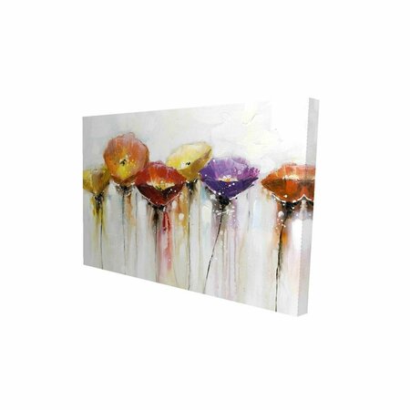 FONDO 20 x 30 in. Multiple Colorful Abstract Flowers-Print on Canvas FO2779784